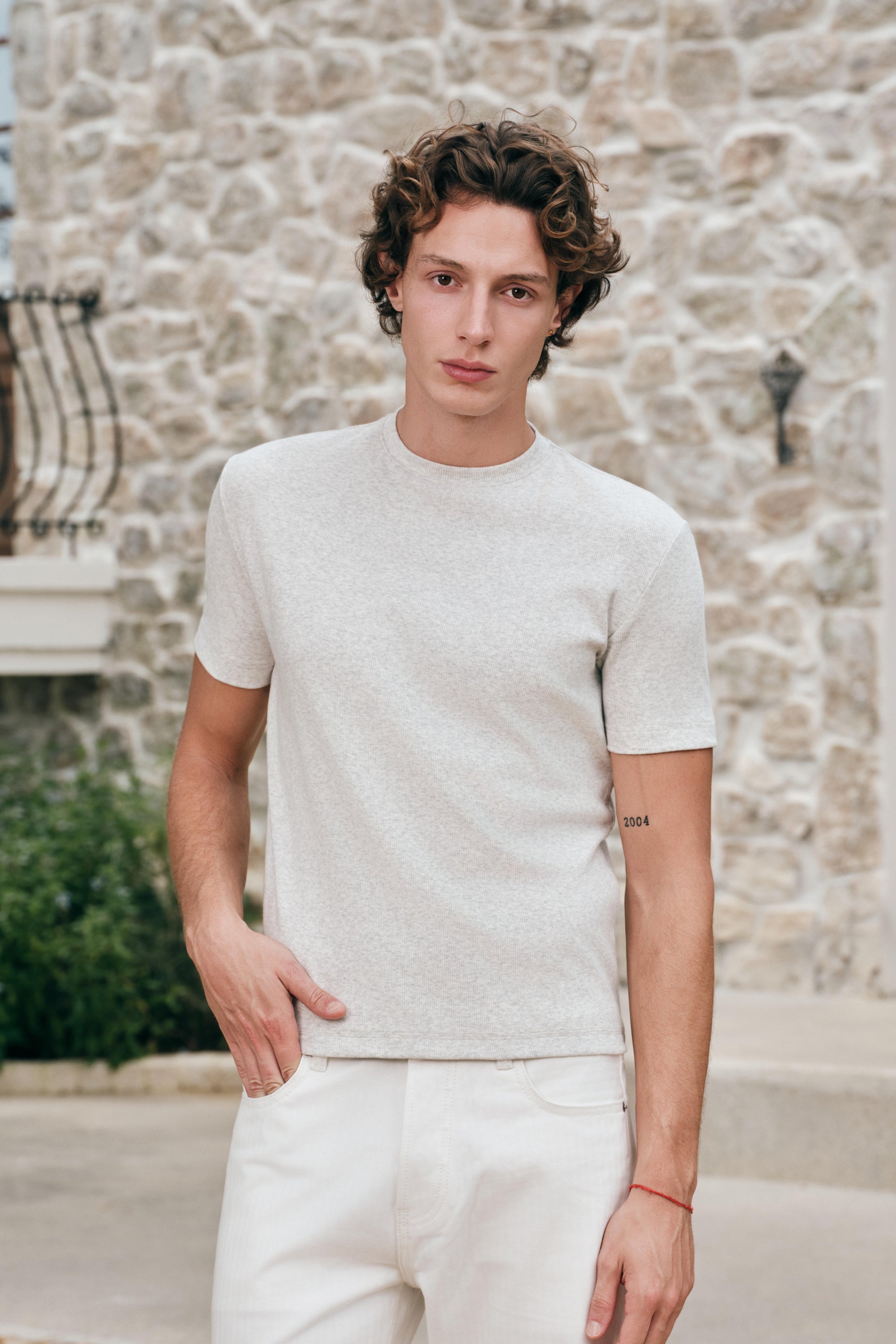 Rib Tee - Grey