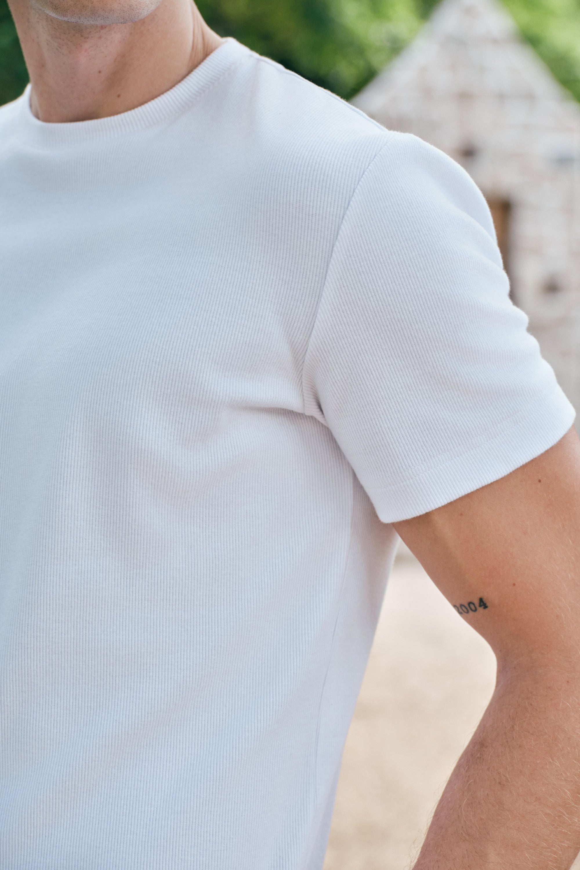 Rib Tee - White