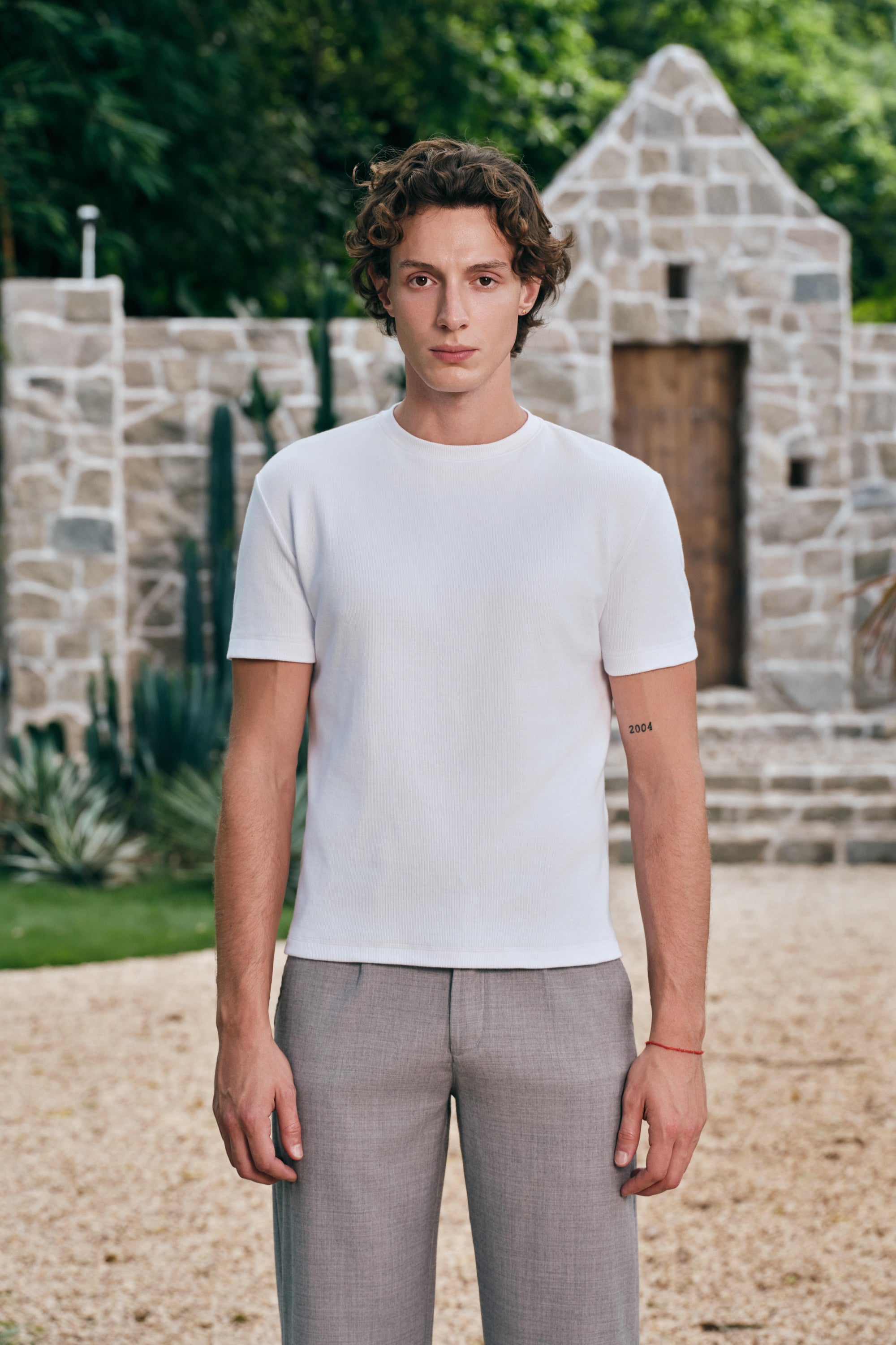 Rib Tee - White