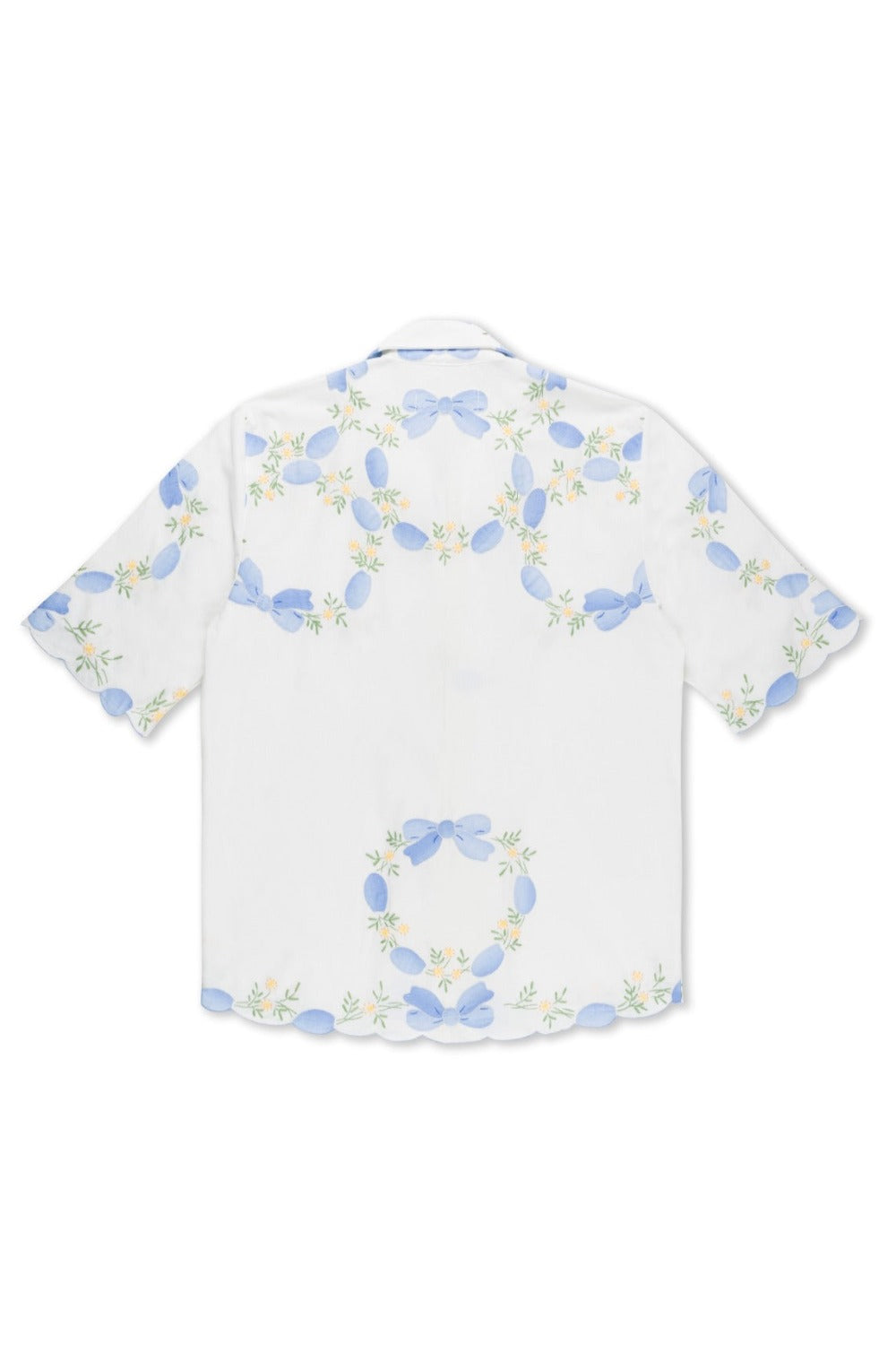 Flower Ribbon Button-Up