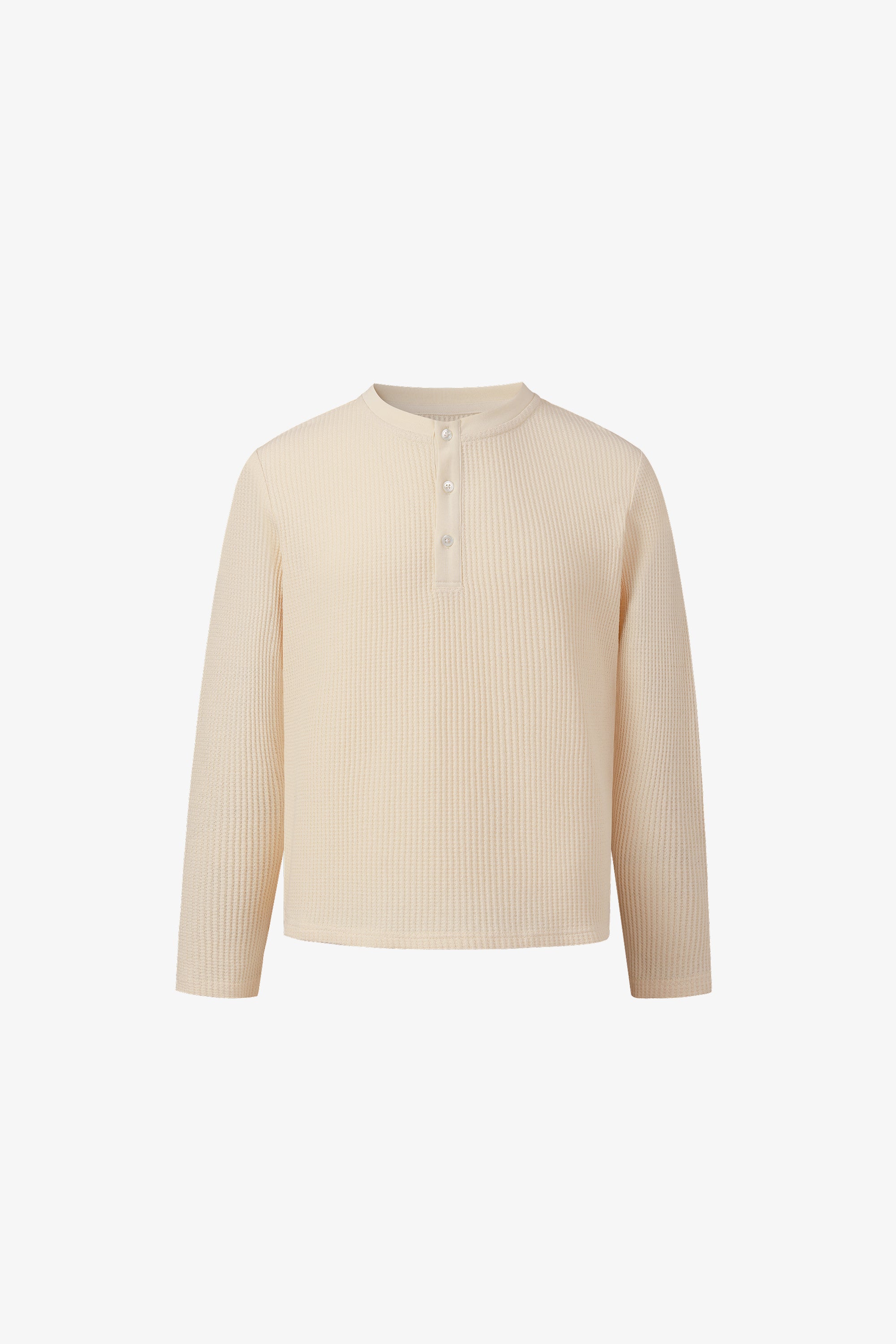 Waffle Henley - Ecru