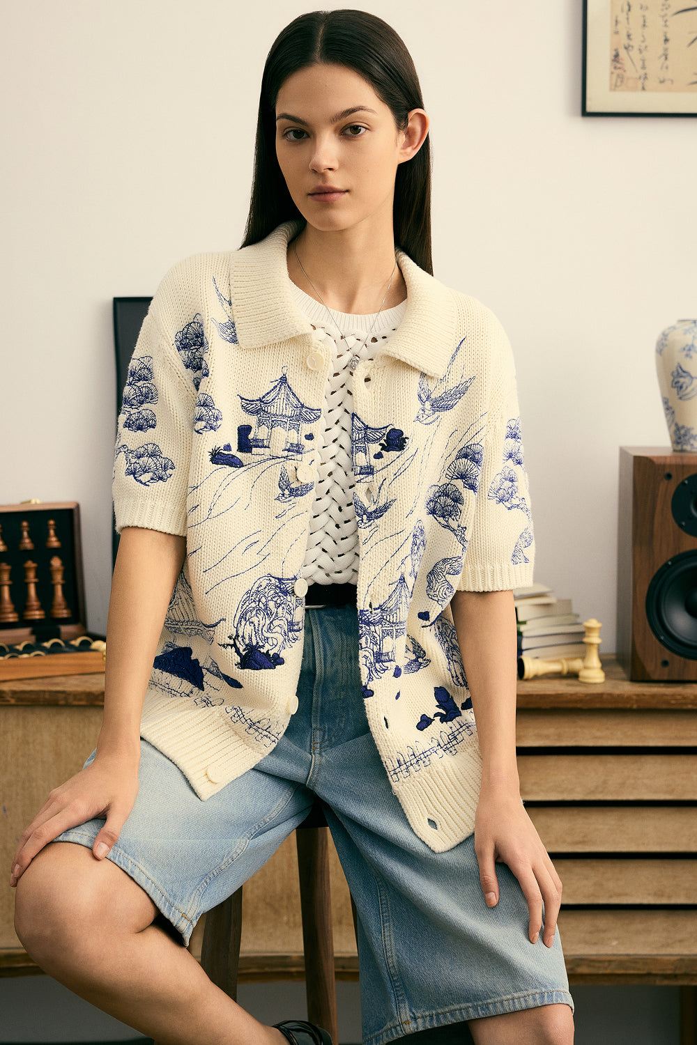 Fine China Embroidery Shirt