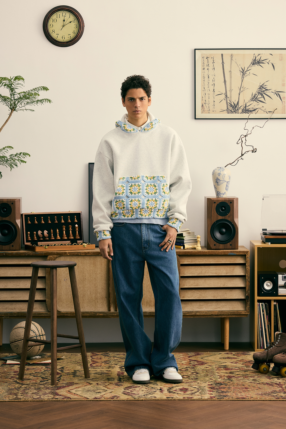 Hand Crocheted Square Hoodie