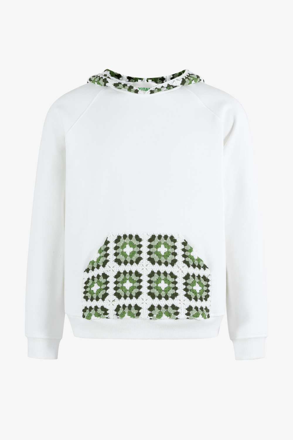 Crochet Knit Detail Hoodie