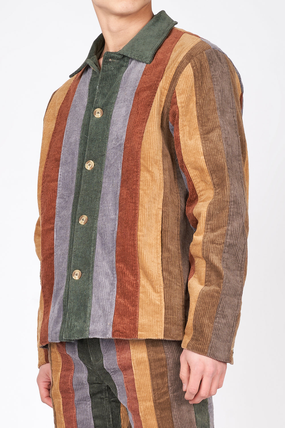 Vertical Paneled Corduroy Jacket