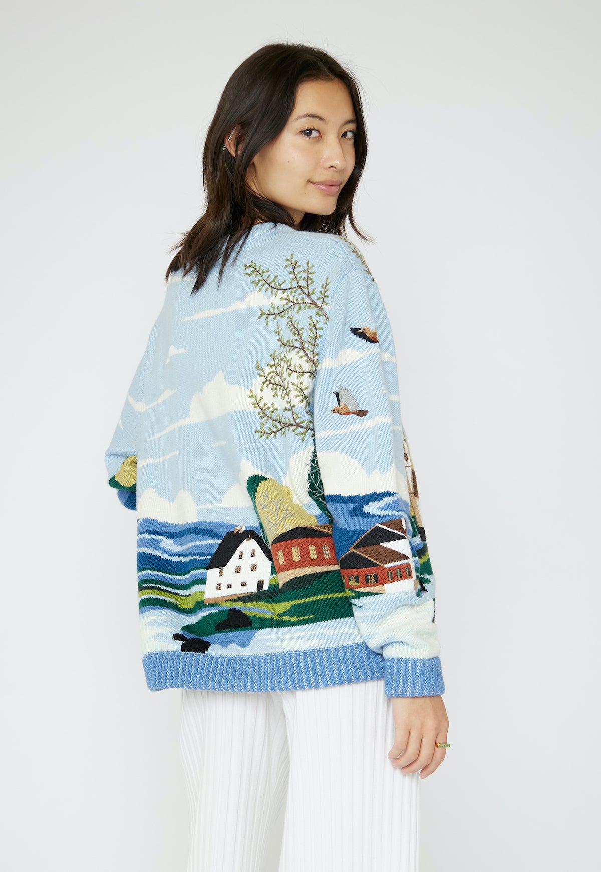 Spring Revival Embroidery Knit Jumper