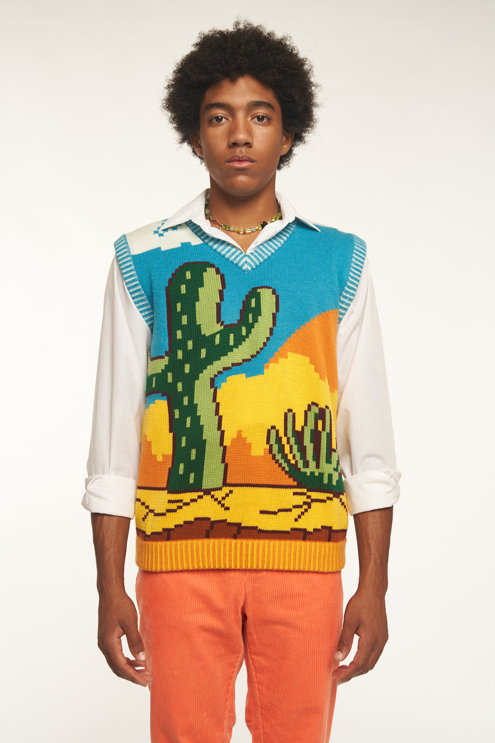 Out West! 8 Bit Knit Vest