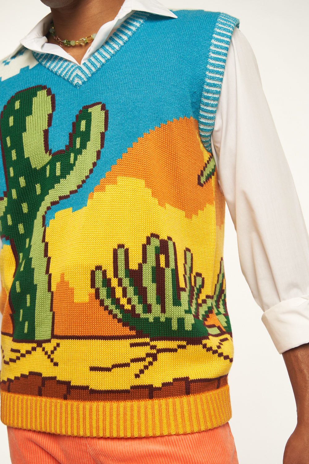 Out West! 8 Bit Knit Vest