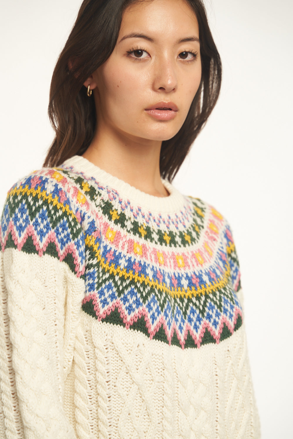 Fair Isle Cablelink Sweater