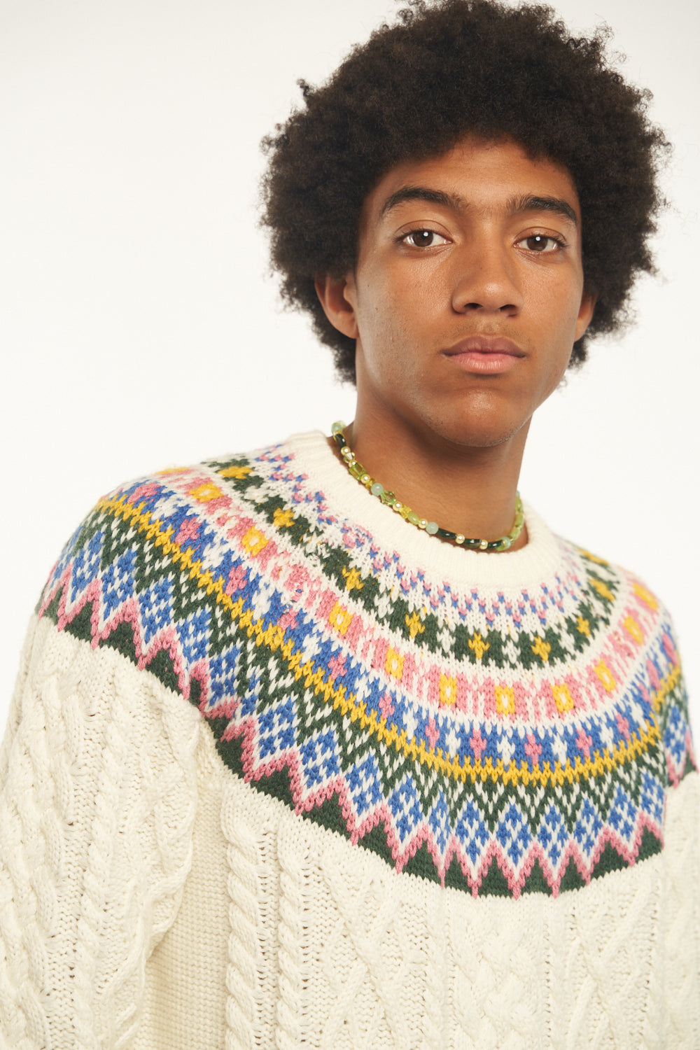 Fair Isle Cablelink Sweater