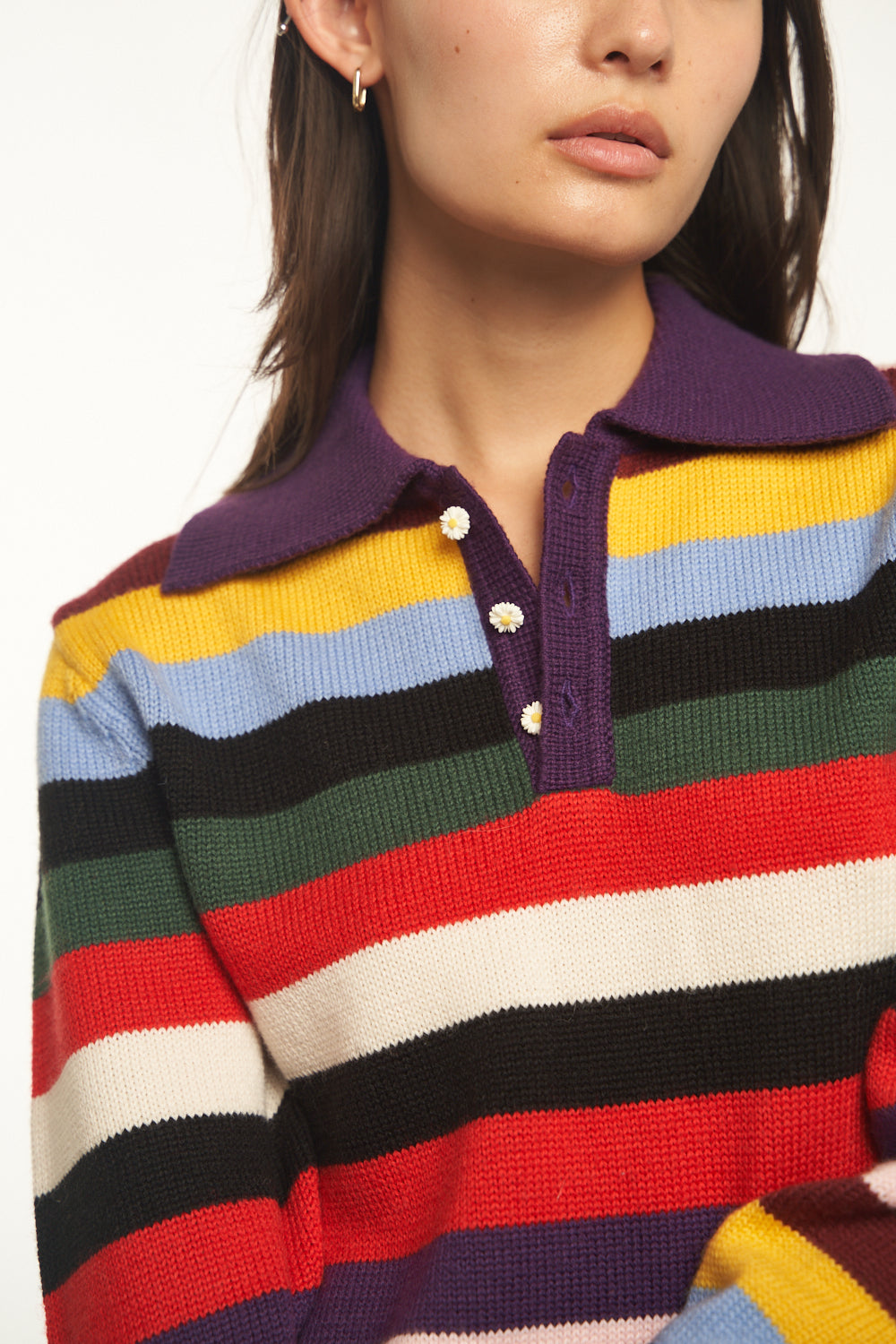 Flashing Lights Knit Rugby Shirt