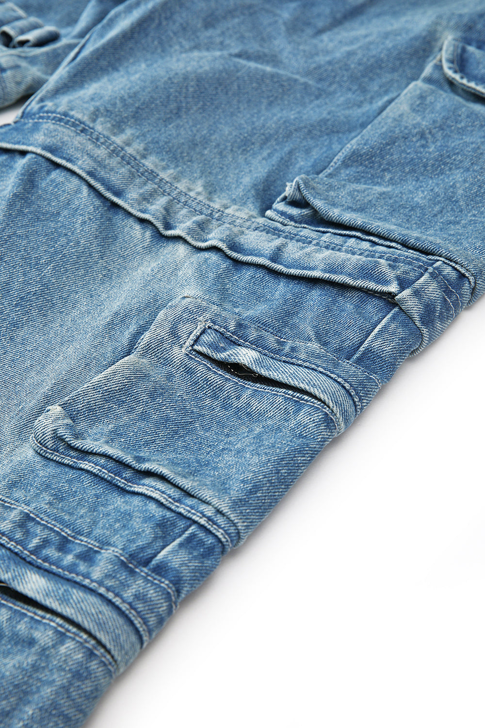 Convertible Cargo Denim Pants