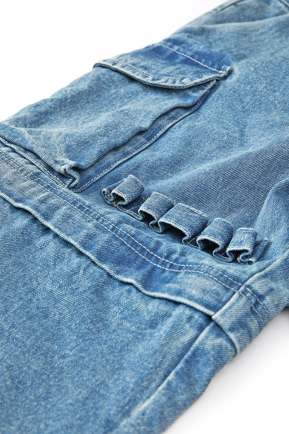 Convertible Cargo Denim Pants