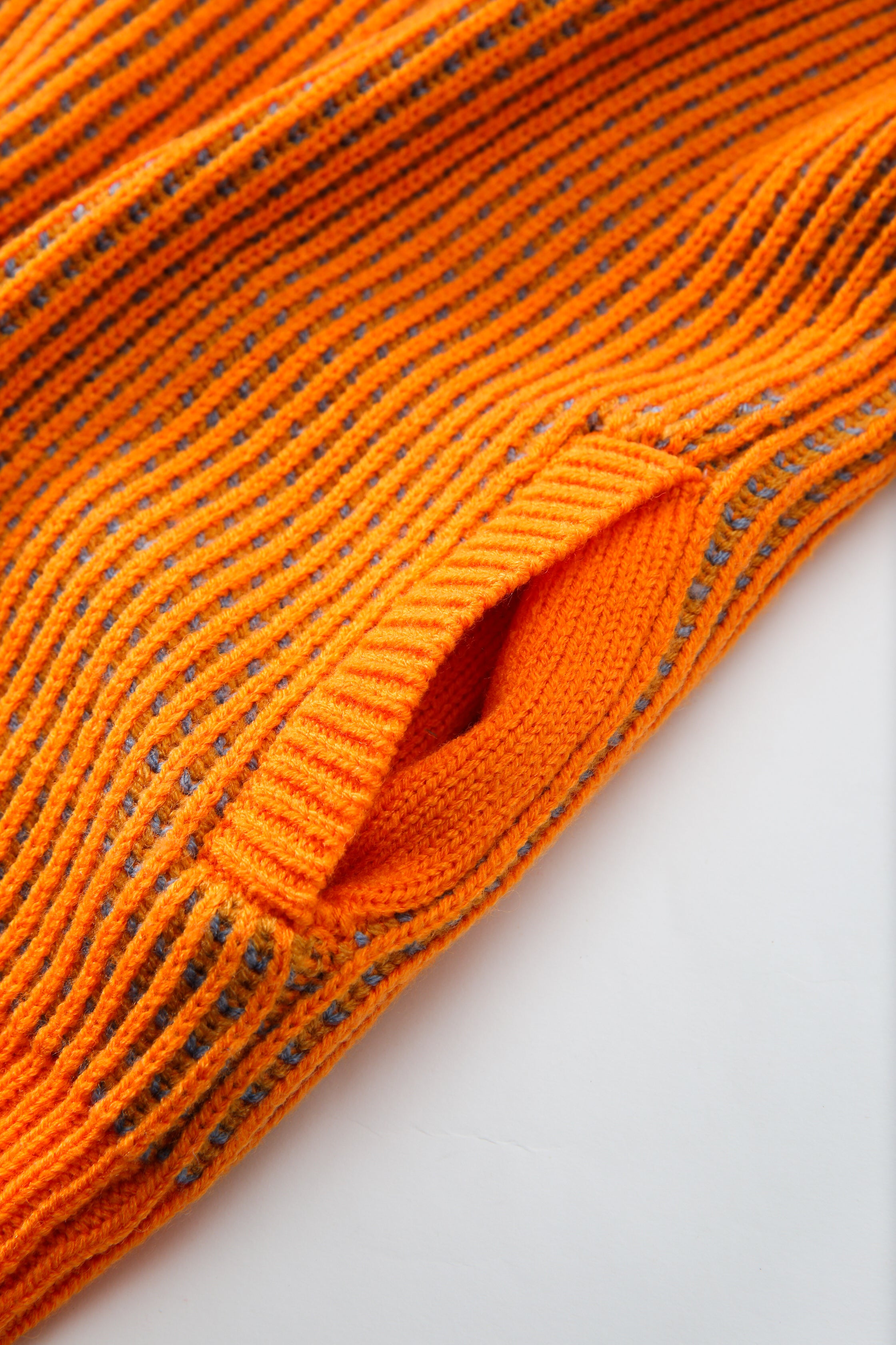 Citrus Mélange Waffle Cardigan