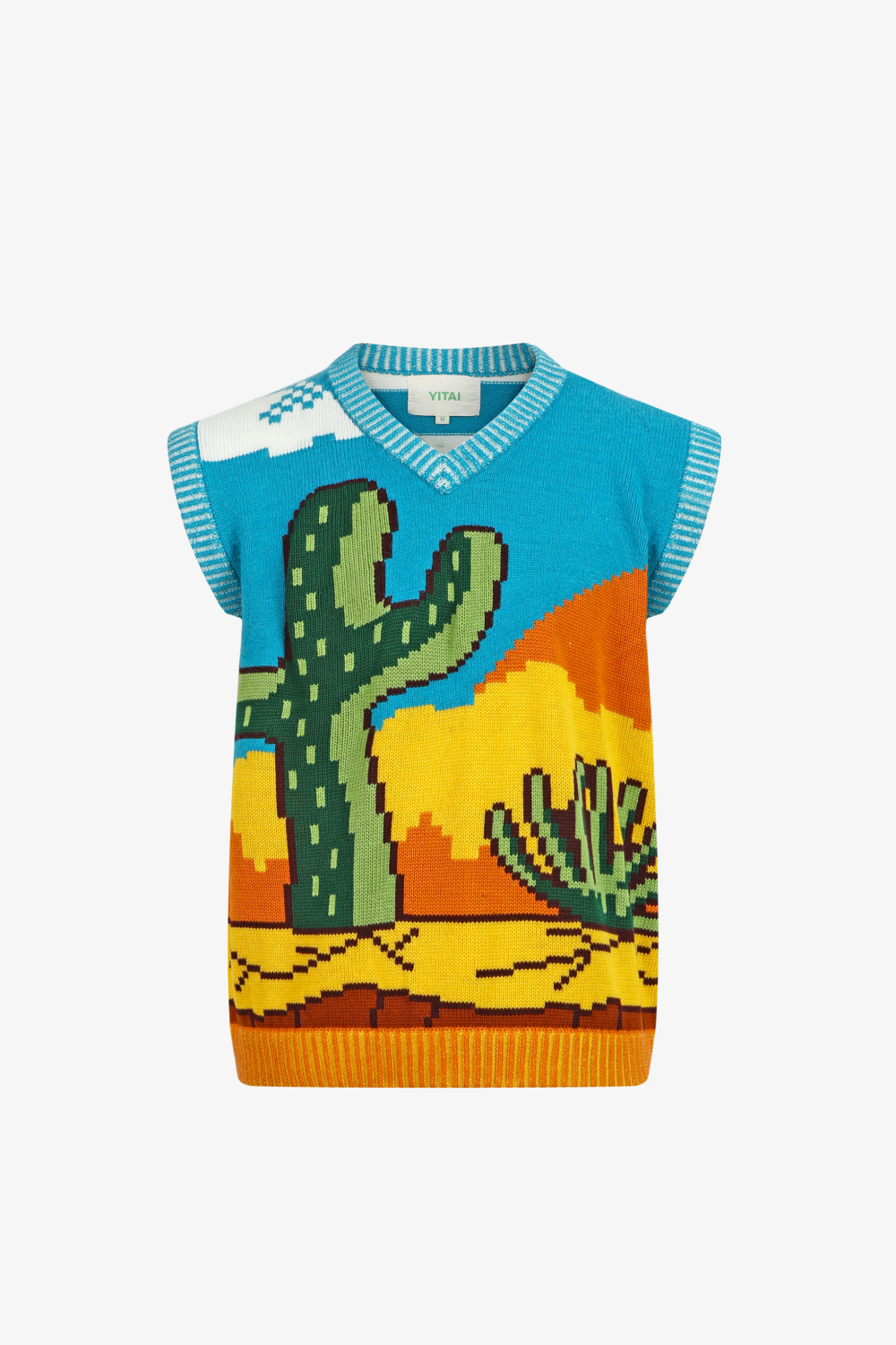 Out West! 8 Bit Knit Vest