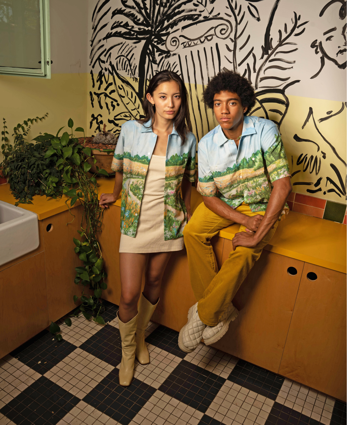 Summerfield Tencel Button-up Short Sleeve