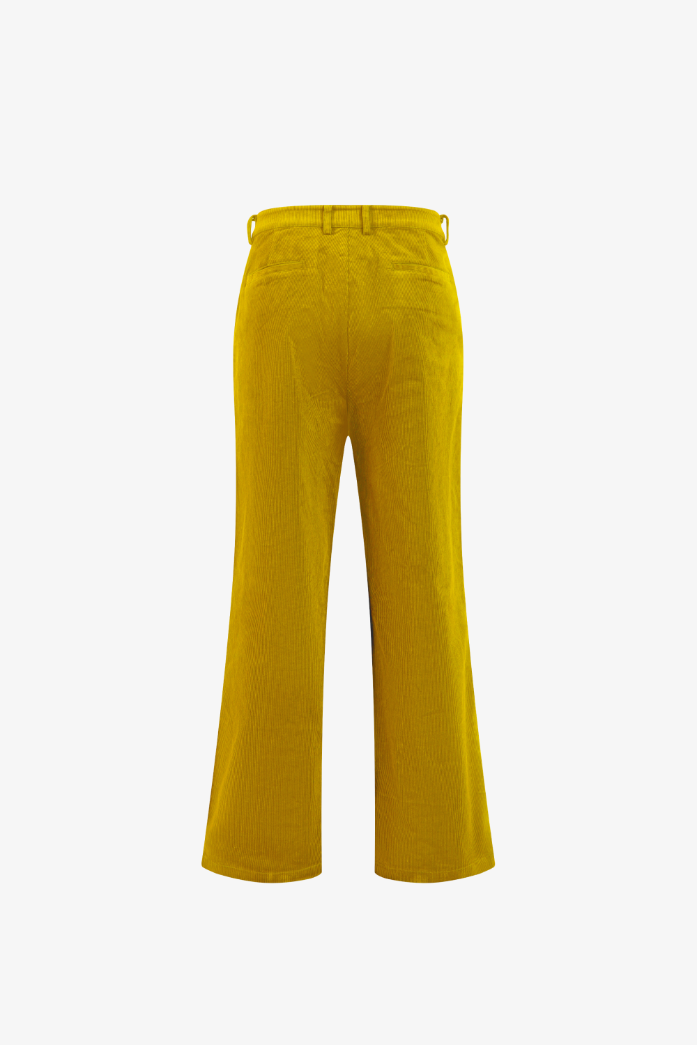 Saffron Yellow Corduroy Flared Trousers