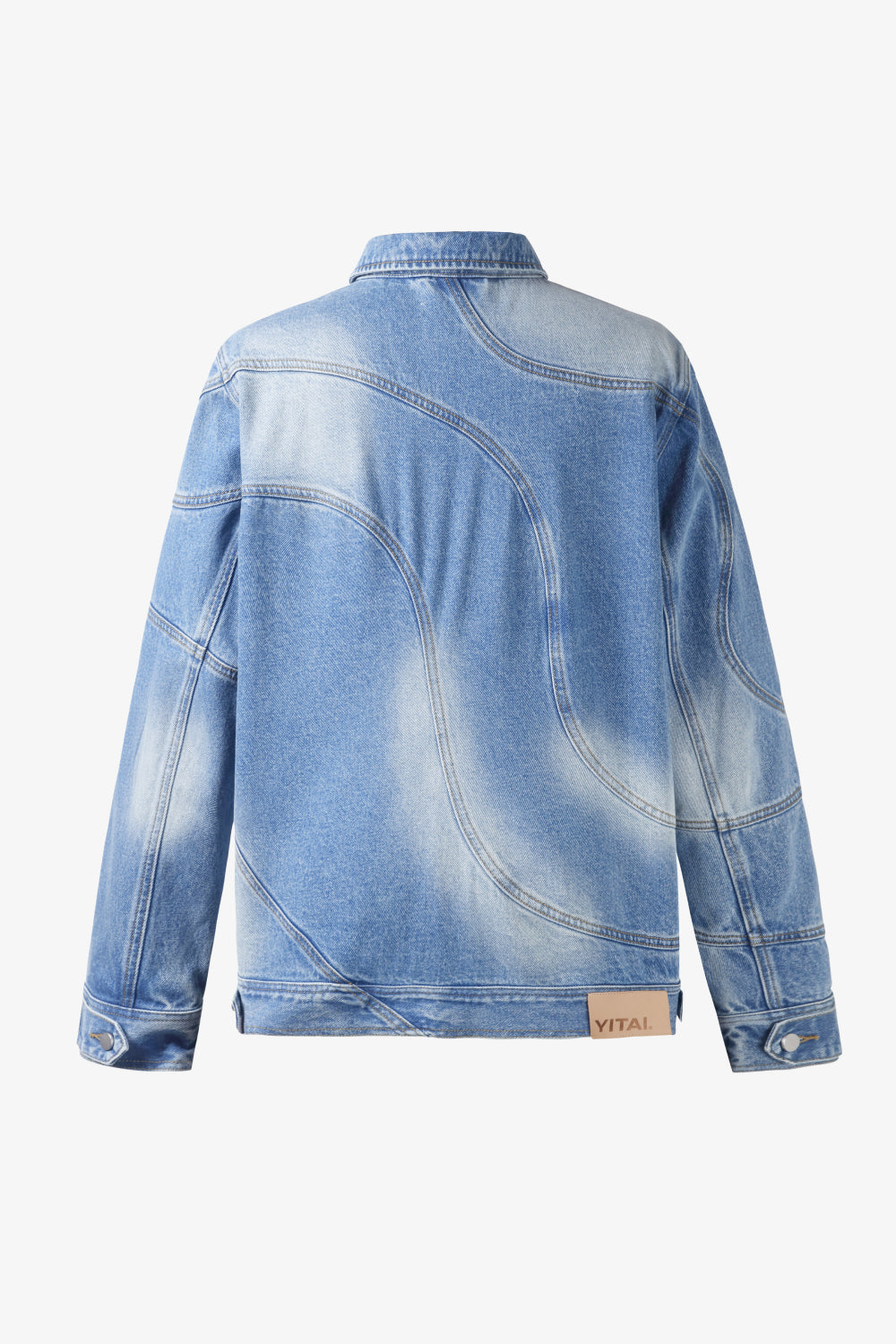 Denim Patchwork Wavy Jacket