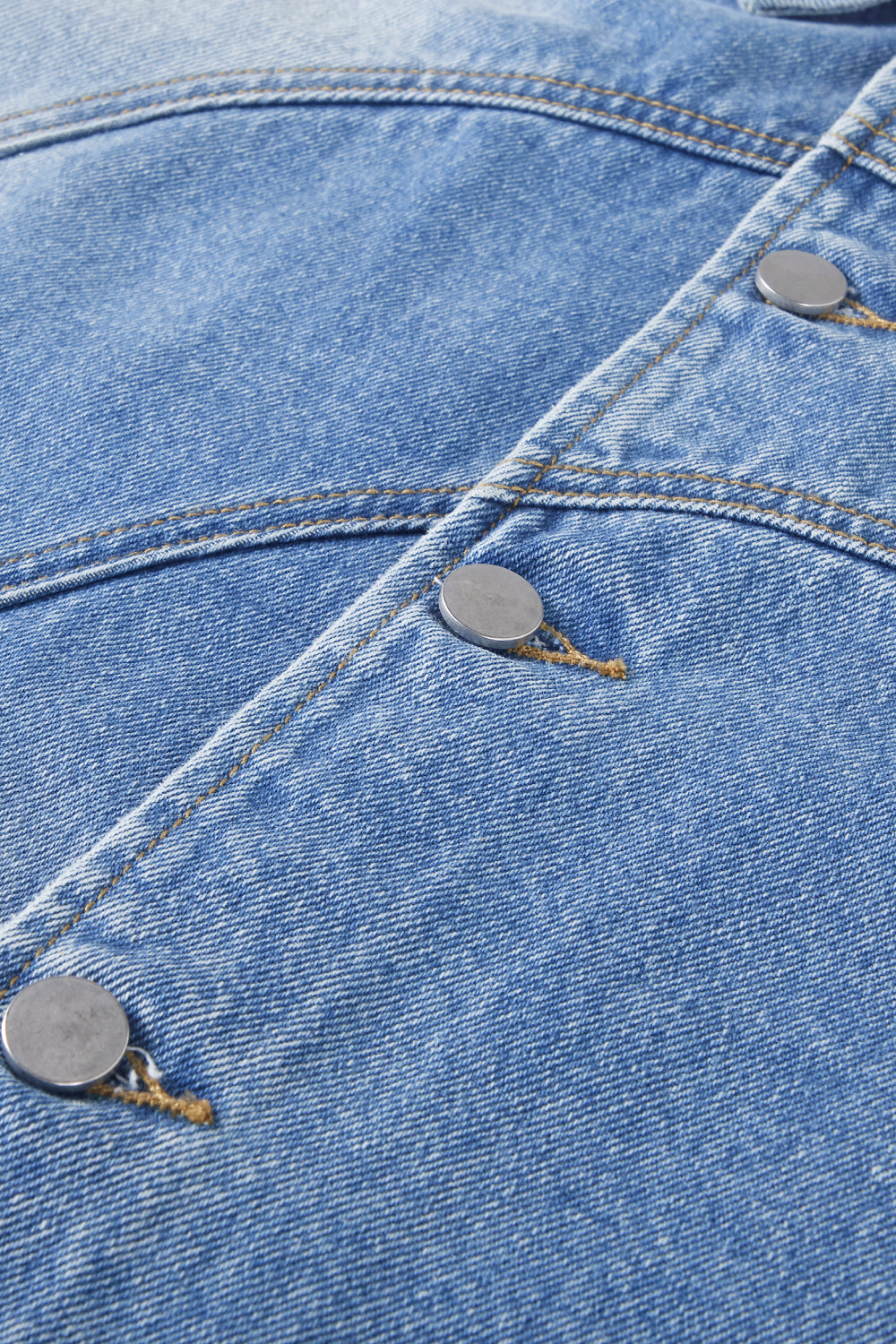 Denim Patchwork Wavy Set