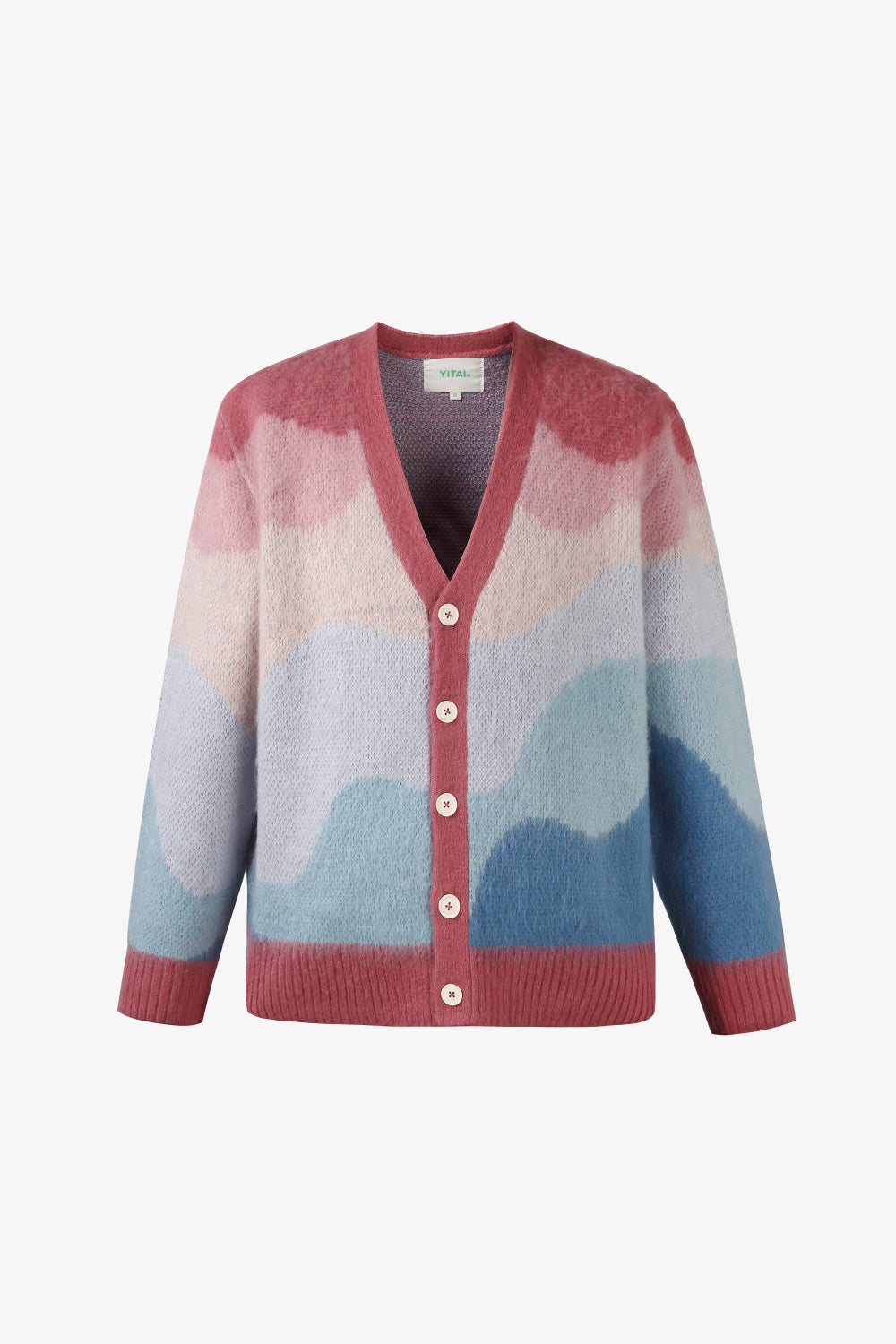 Pastel Wave Mohair Cardigan