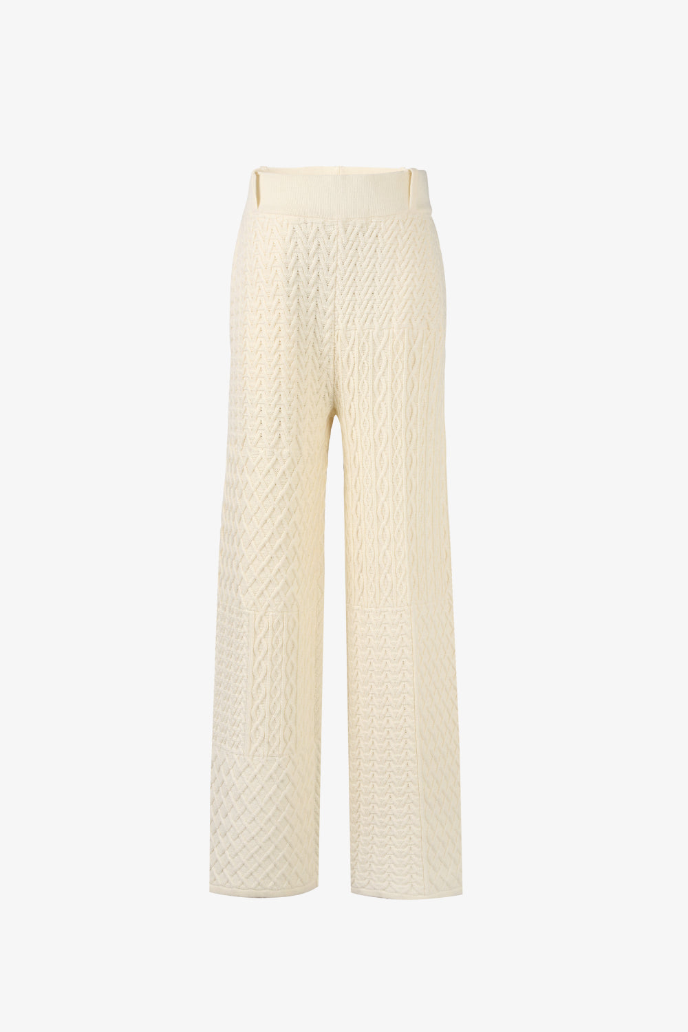 Patchwork Cable Knit Pants