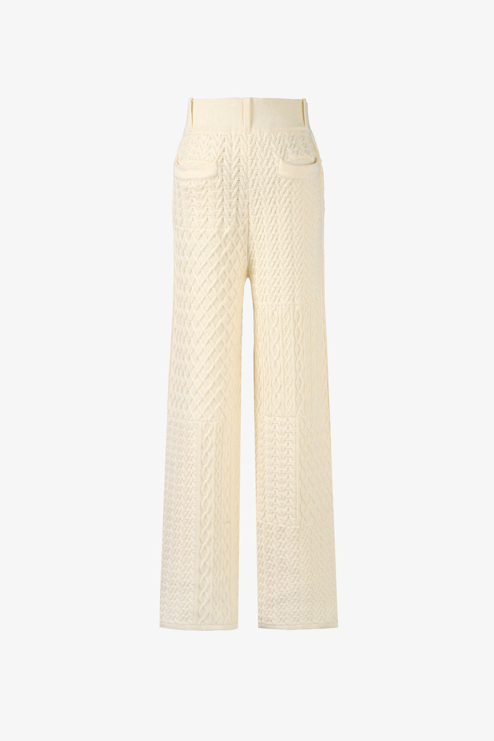 Patchwork Cable Knit Pants