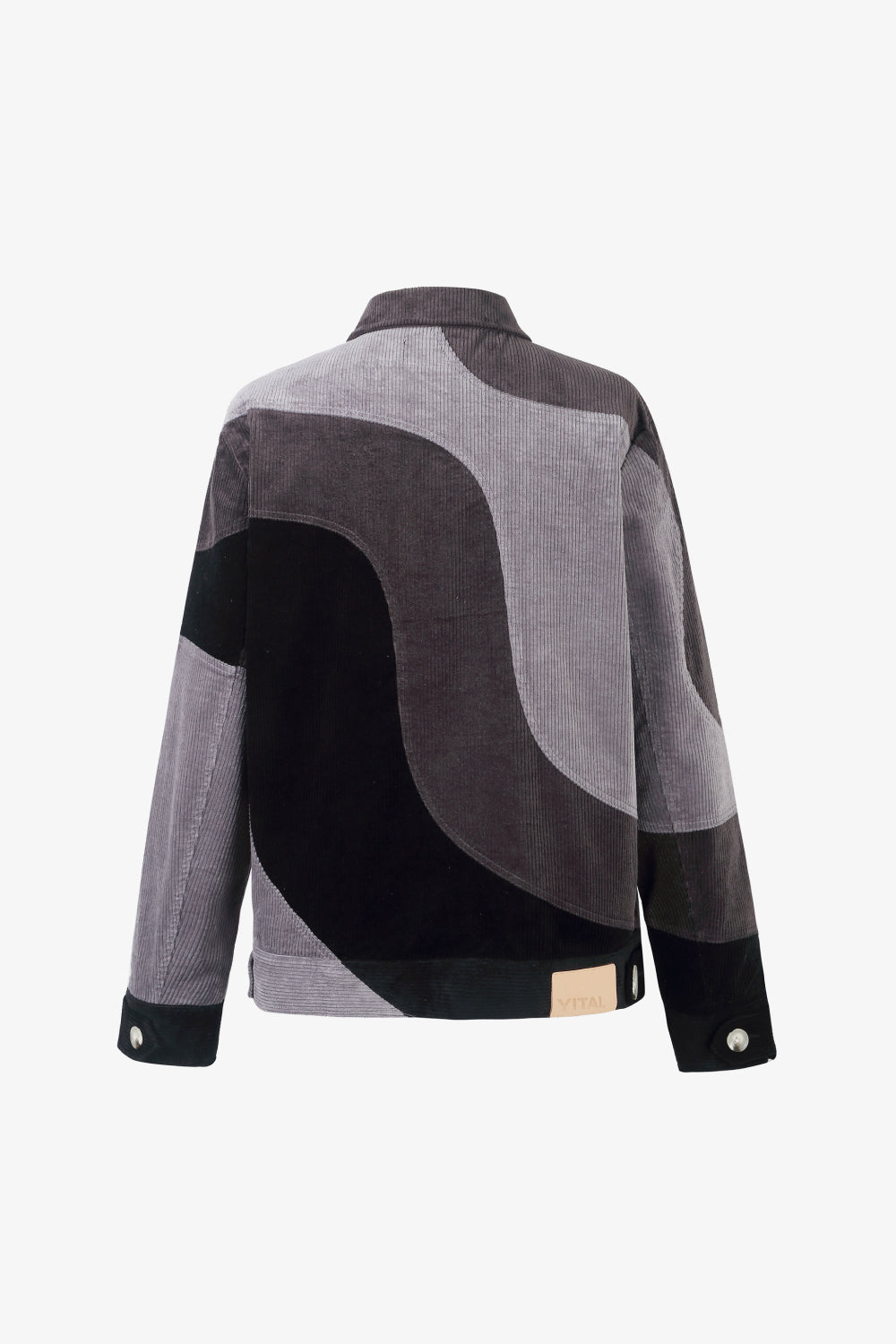 Monochrome Patchwork Wavy Jacket