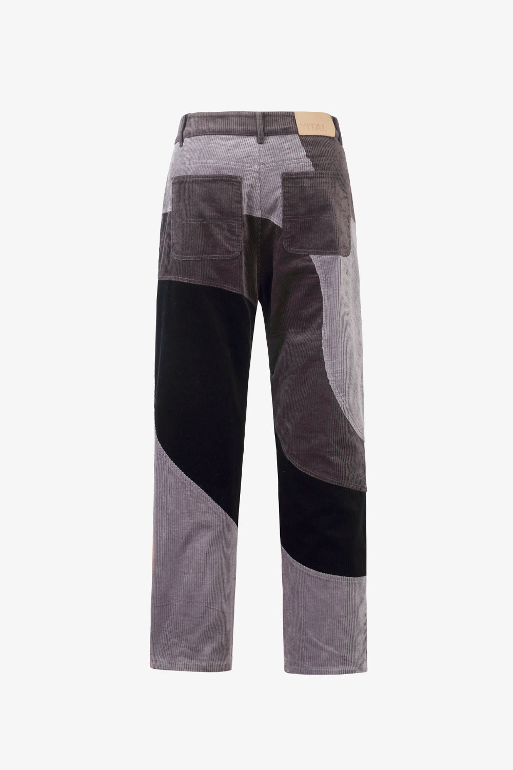 Monochrome Patchwork Wavy Pants