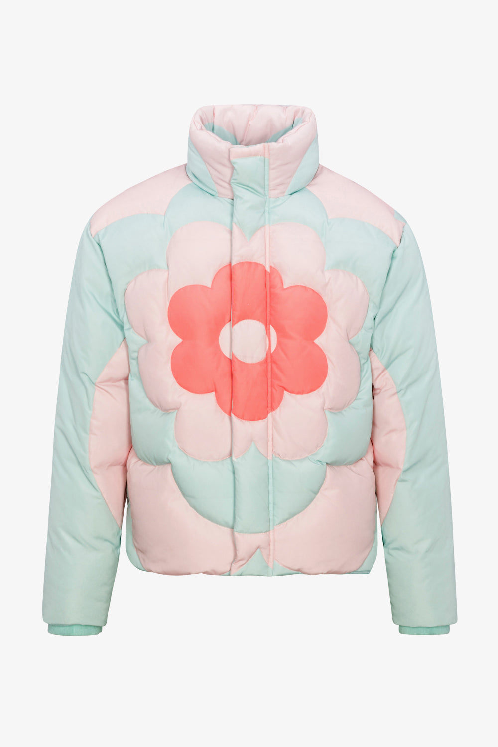 Pastel Bloom Quilted Puffer