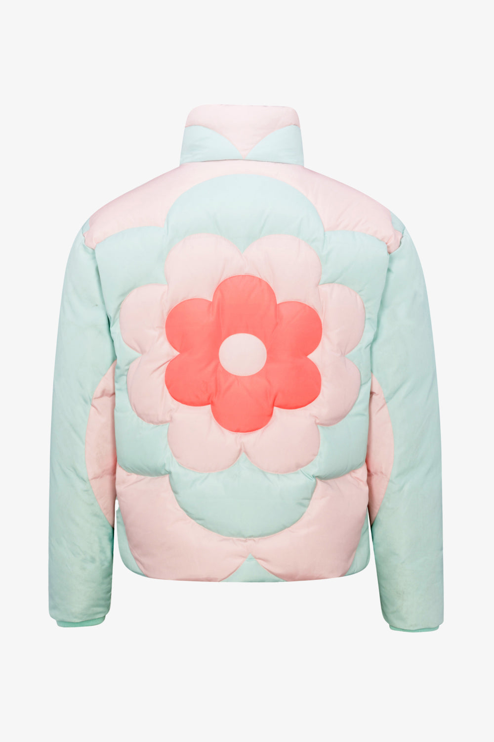 Pastel Bloom Quilted Puffer