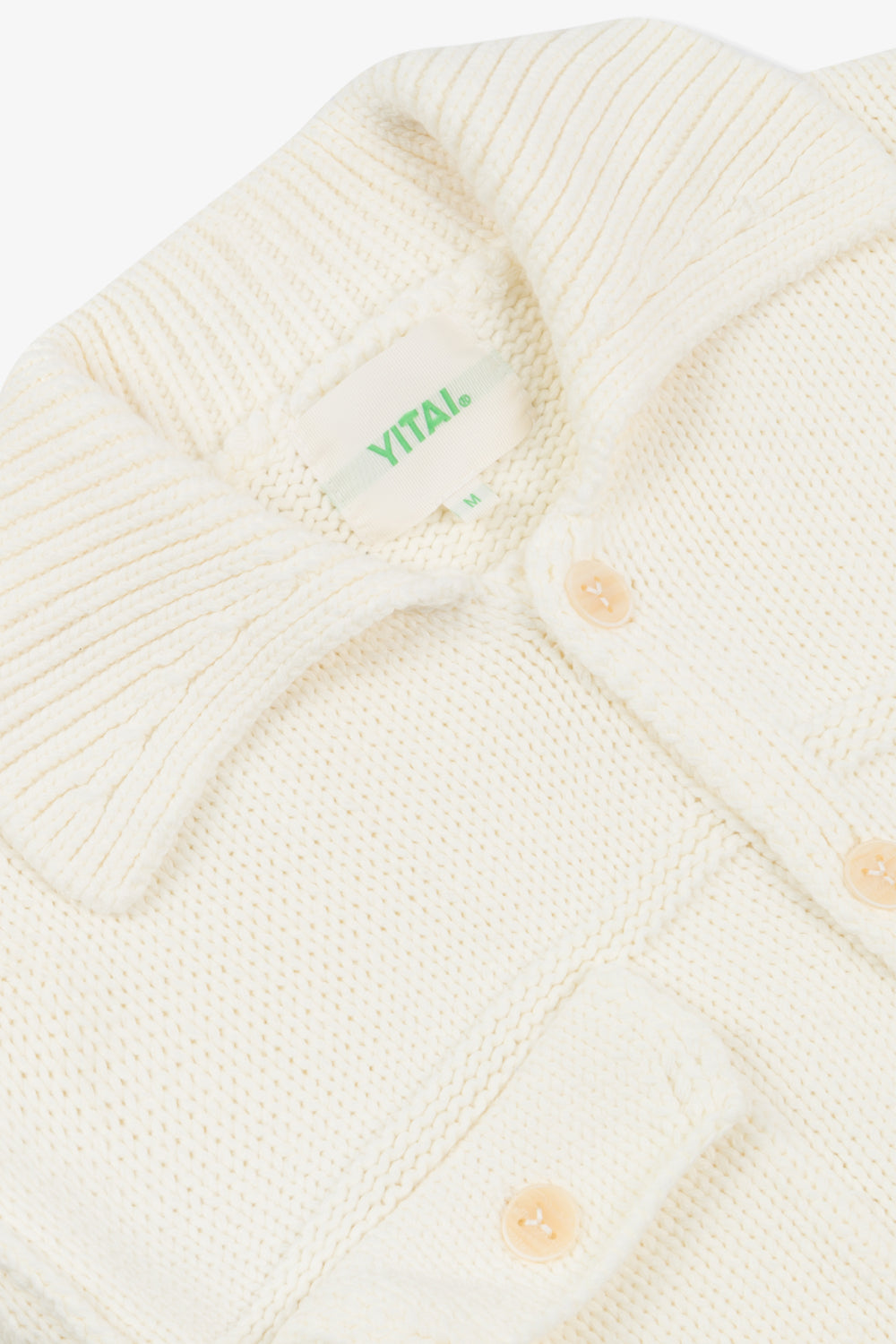 Cream Knit Trucker Jacket