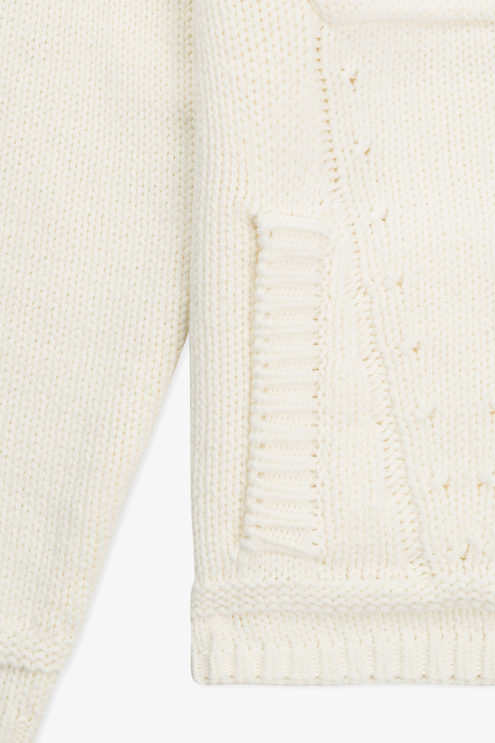 Cream Knit Trucker Jacket