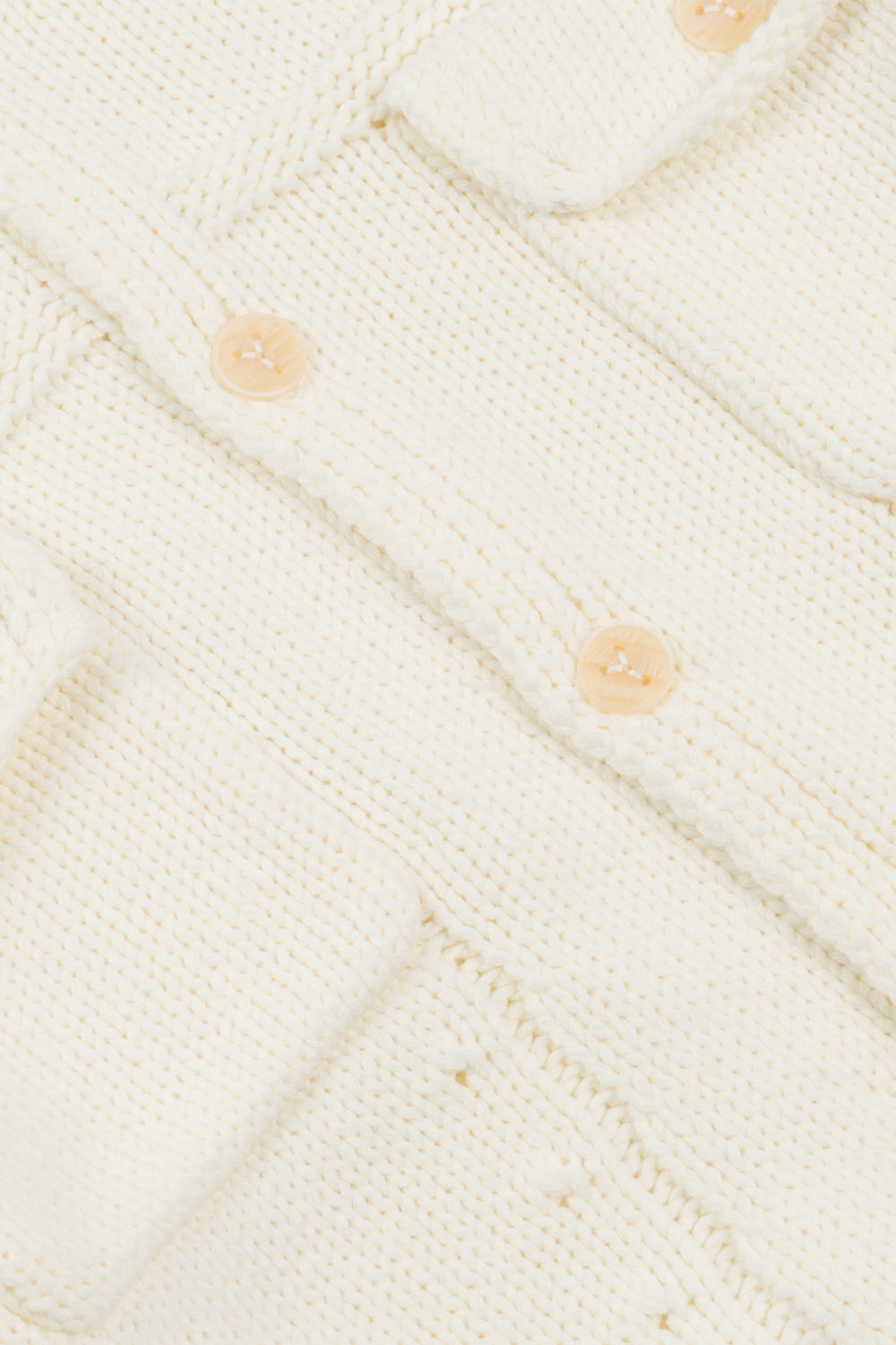 Cream Knit Trucker Jacket