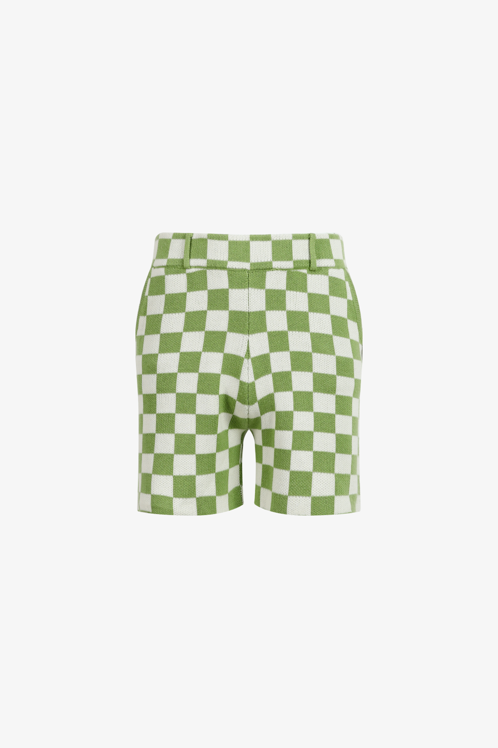 Green Ash Checkered Knit Shorts