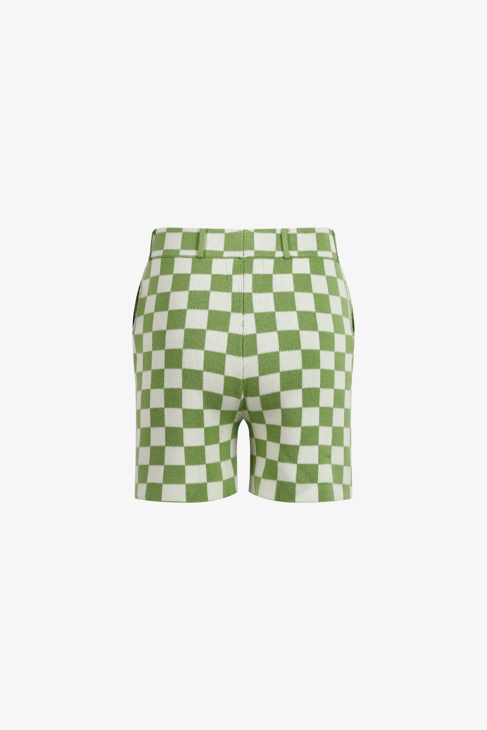 Green Ash Checkered Knit Shorts