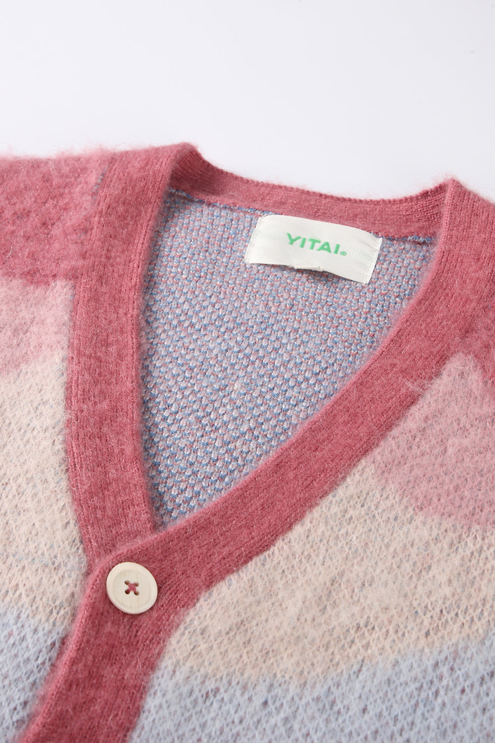 Pastel Wave Mohair Cardigan