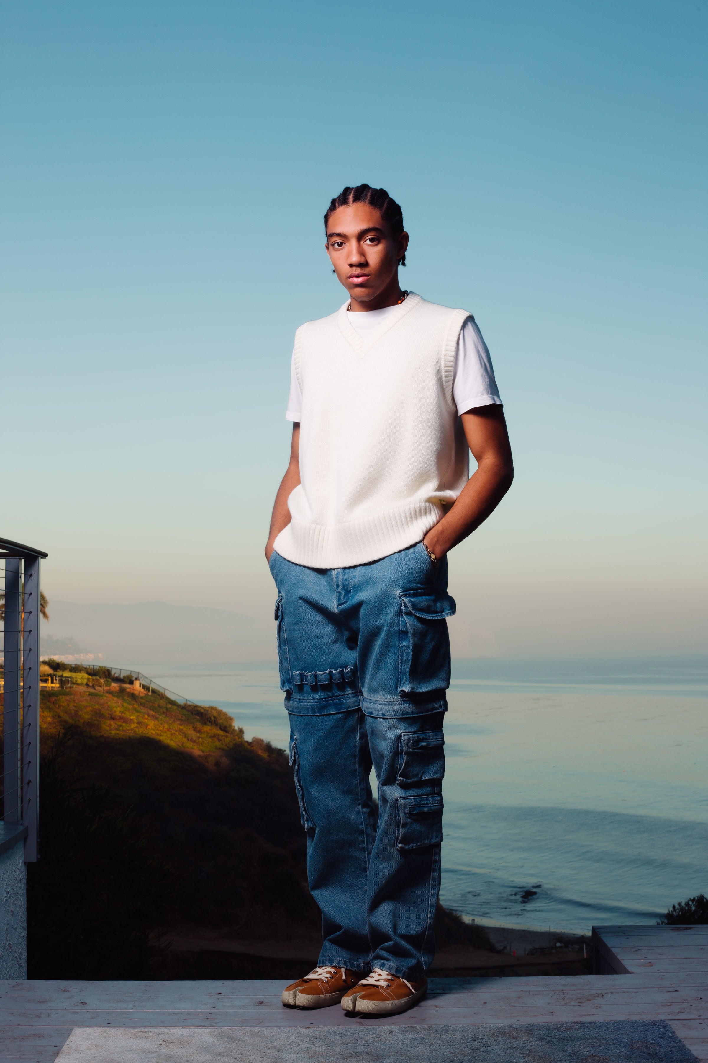 Convertible Cargo Denim Pants