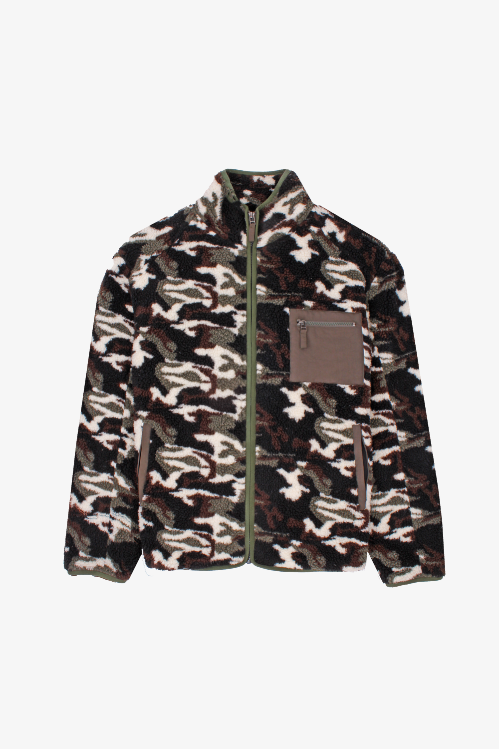 Woodland Camouflage Sherpa Full-Zip