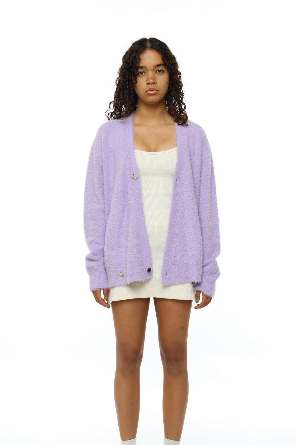 Lavender Mohair Cardigan