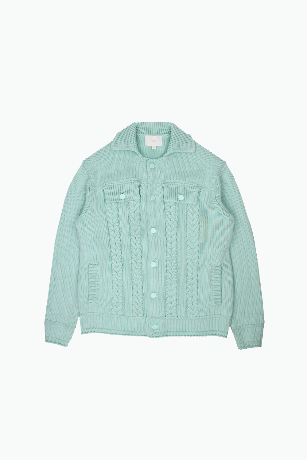 Aqua Mint Knitted Cardigan Jacket