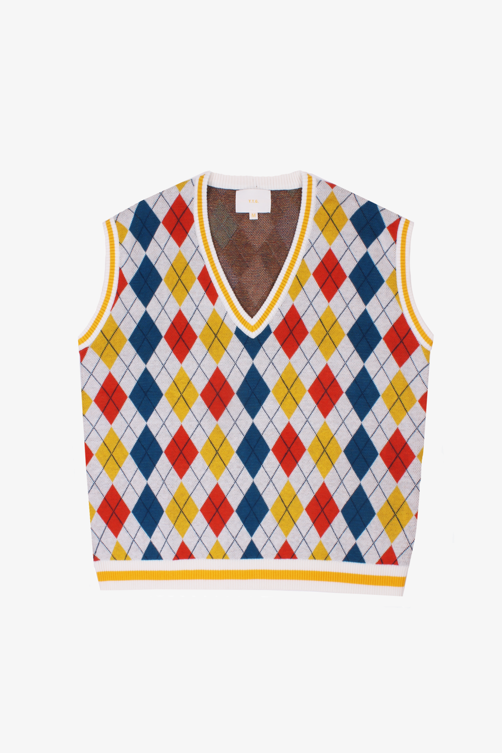 "Primaries" Argyle Knit Vest