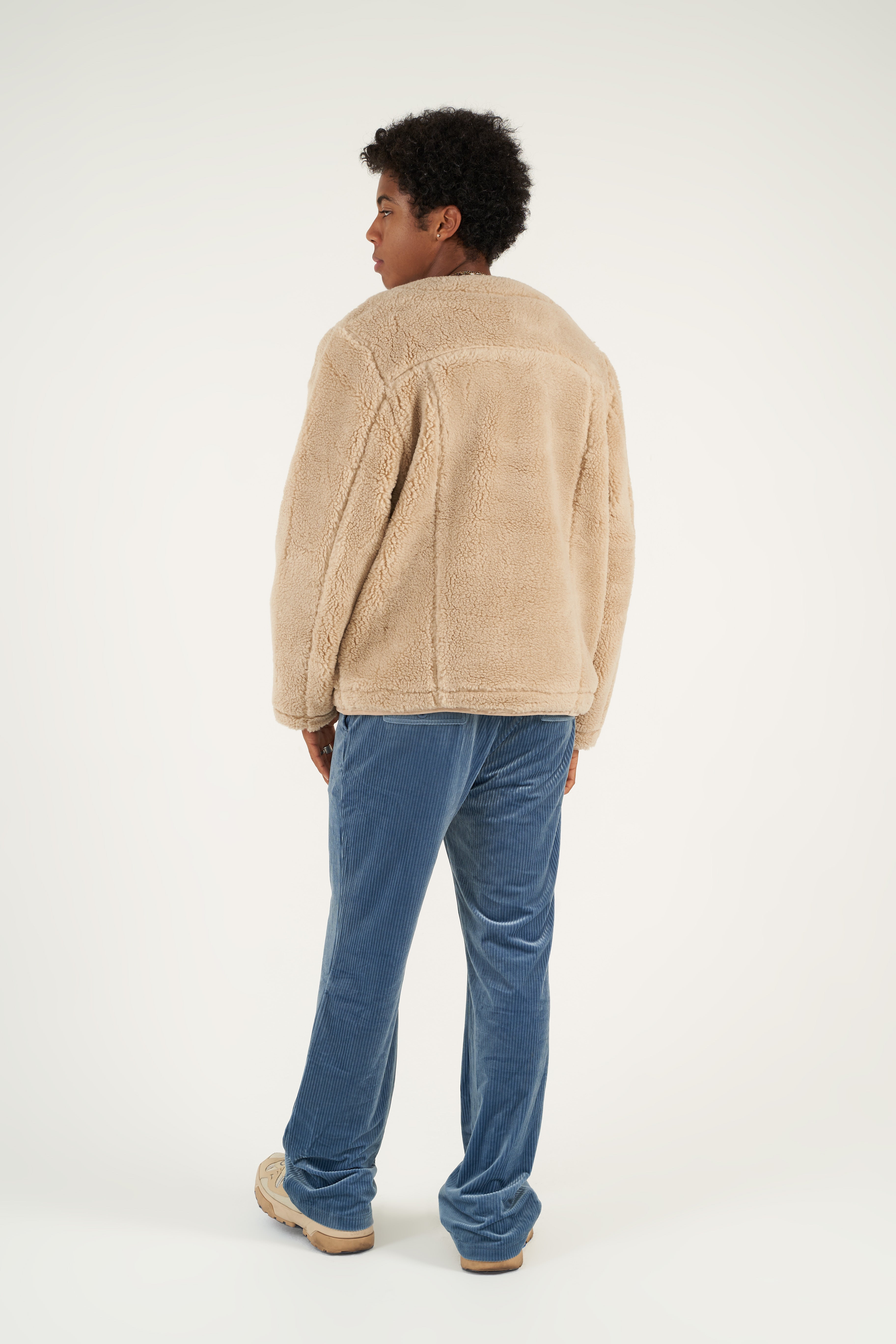Tonal Sherpa Fleece Cardigan