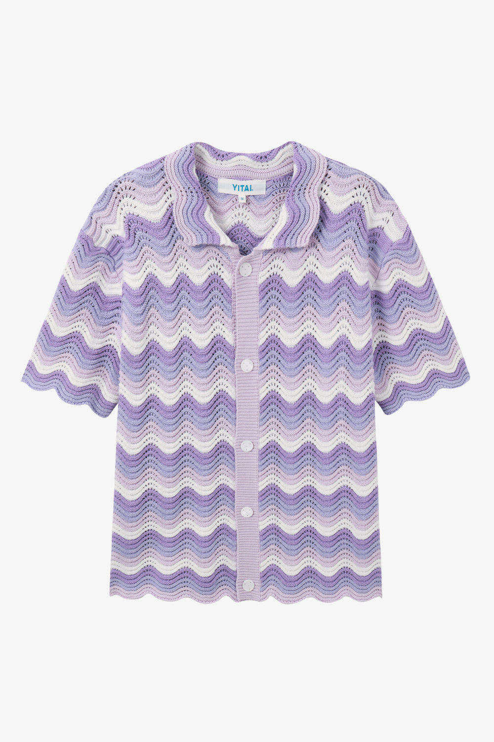 Lavender Gradient Button-Up