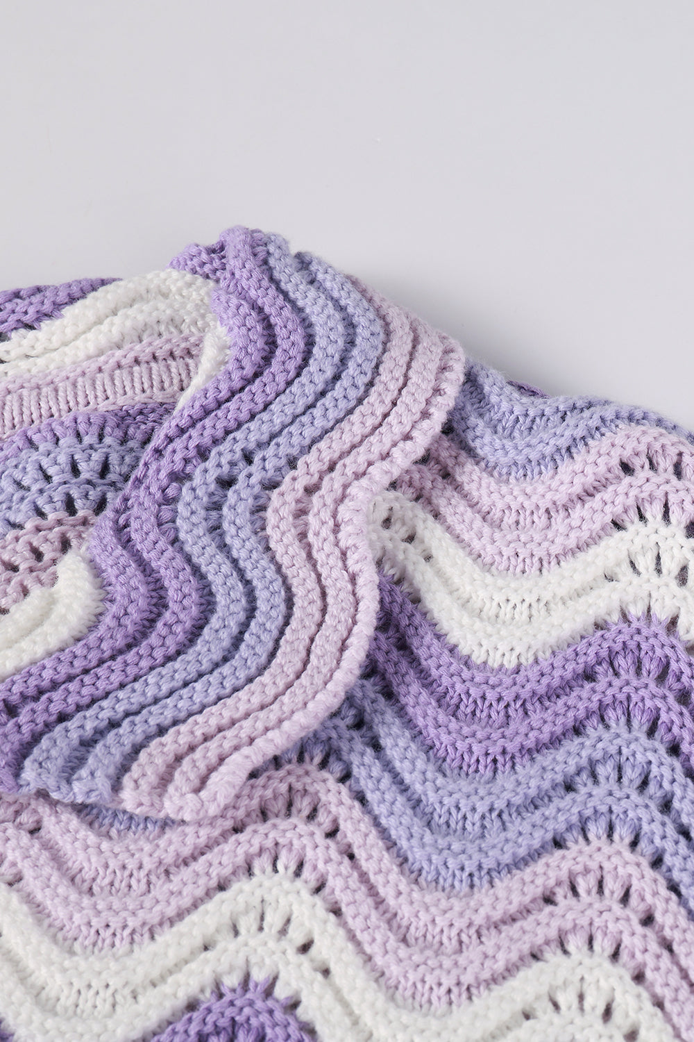 Lavender Shale Stitch Button-Up