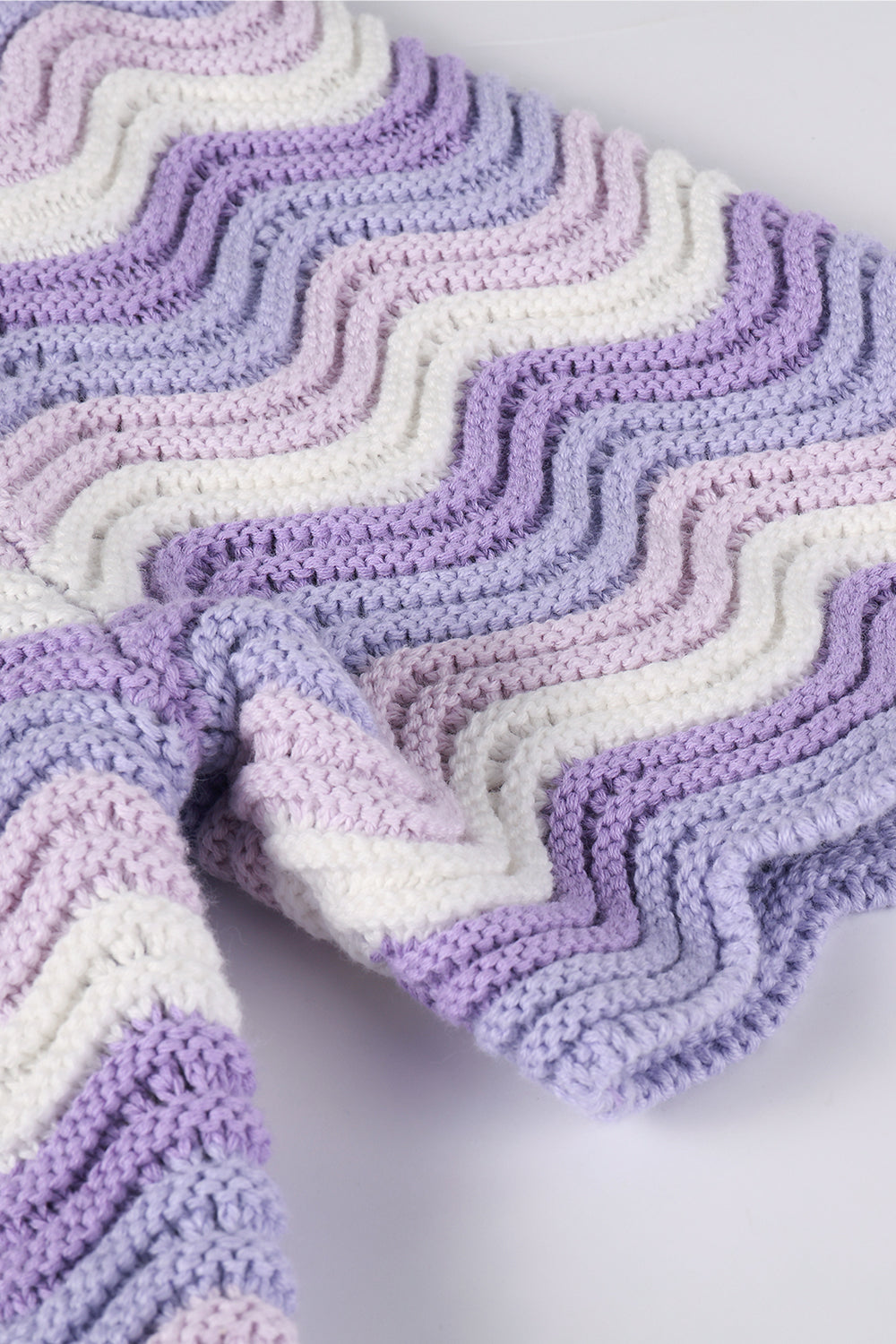 Lavender Shale Stitch Button-Up