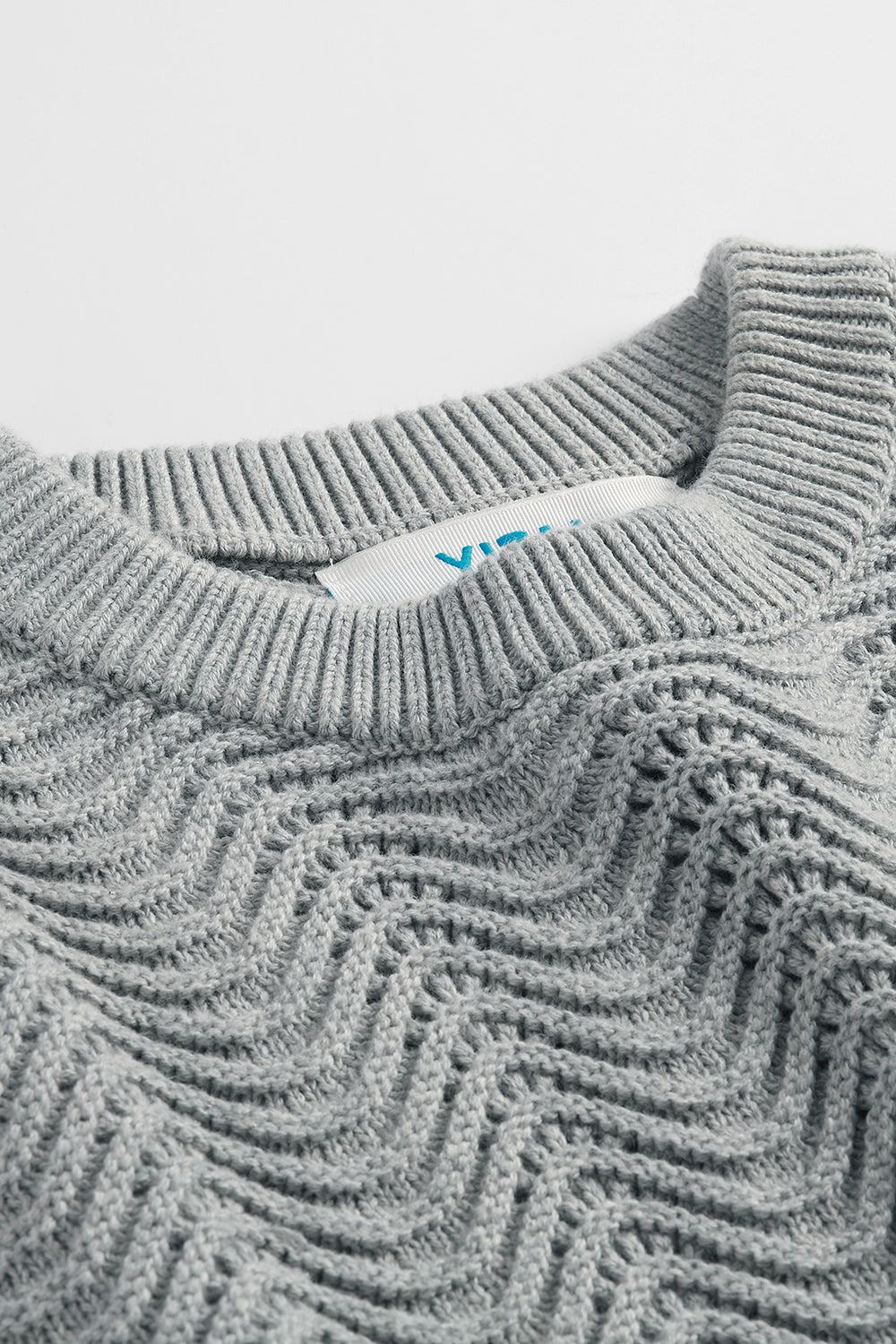 Grey Shale Stitch Sweater