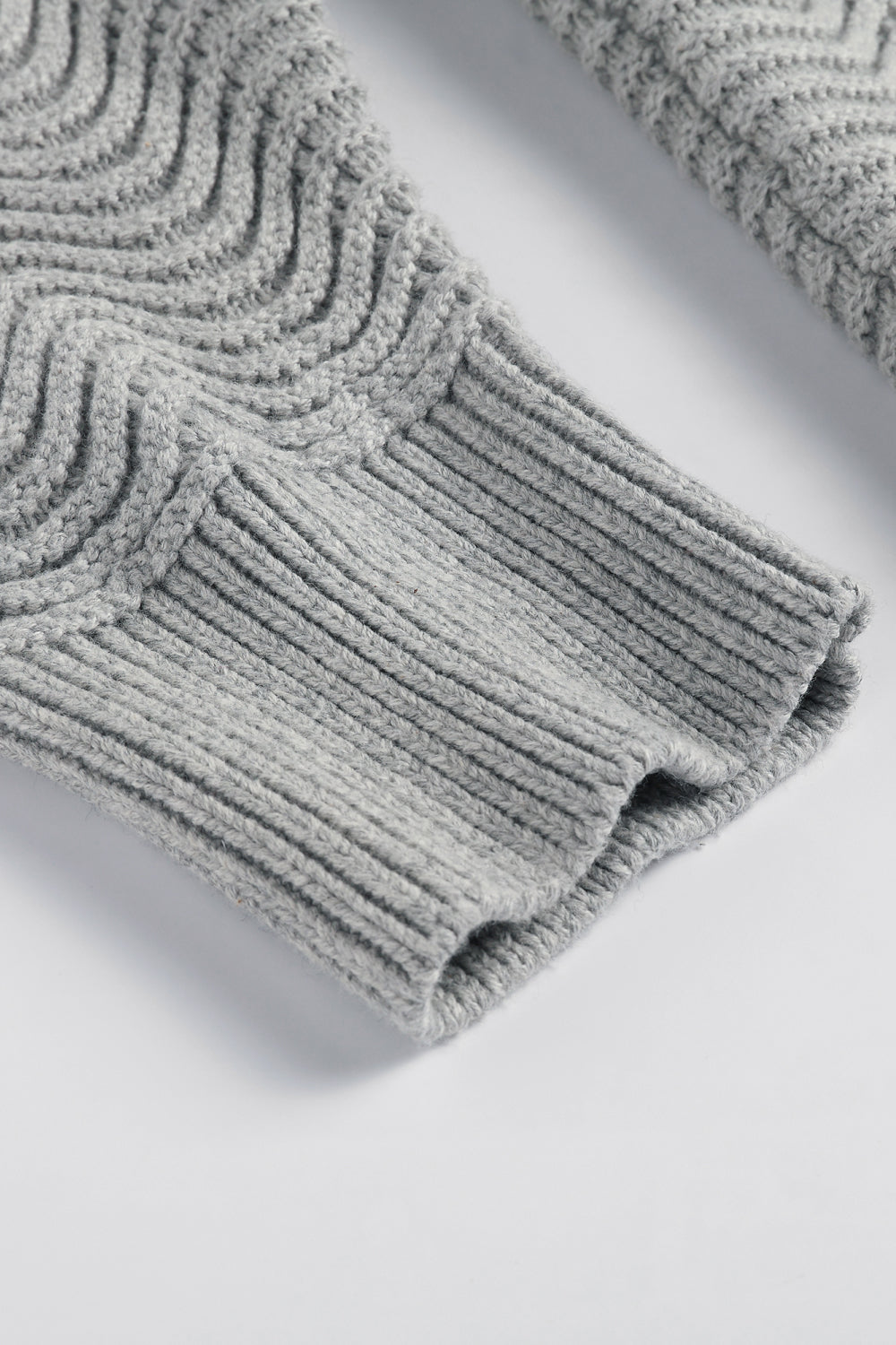 Grey Shale Stitch Sweater