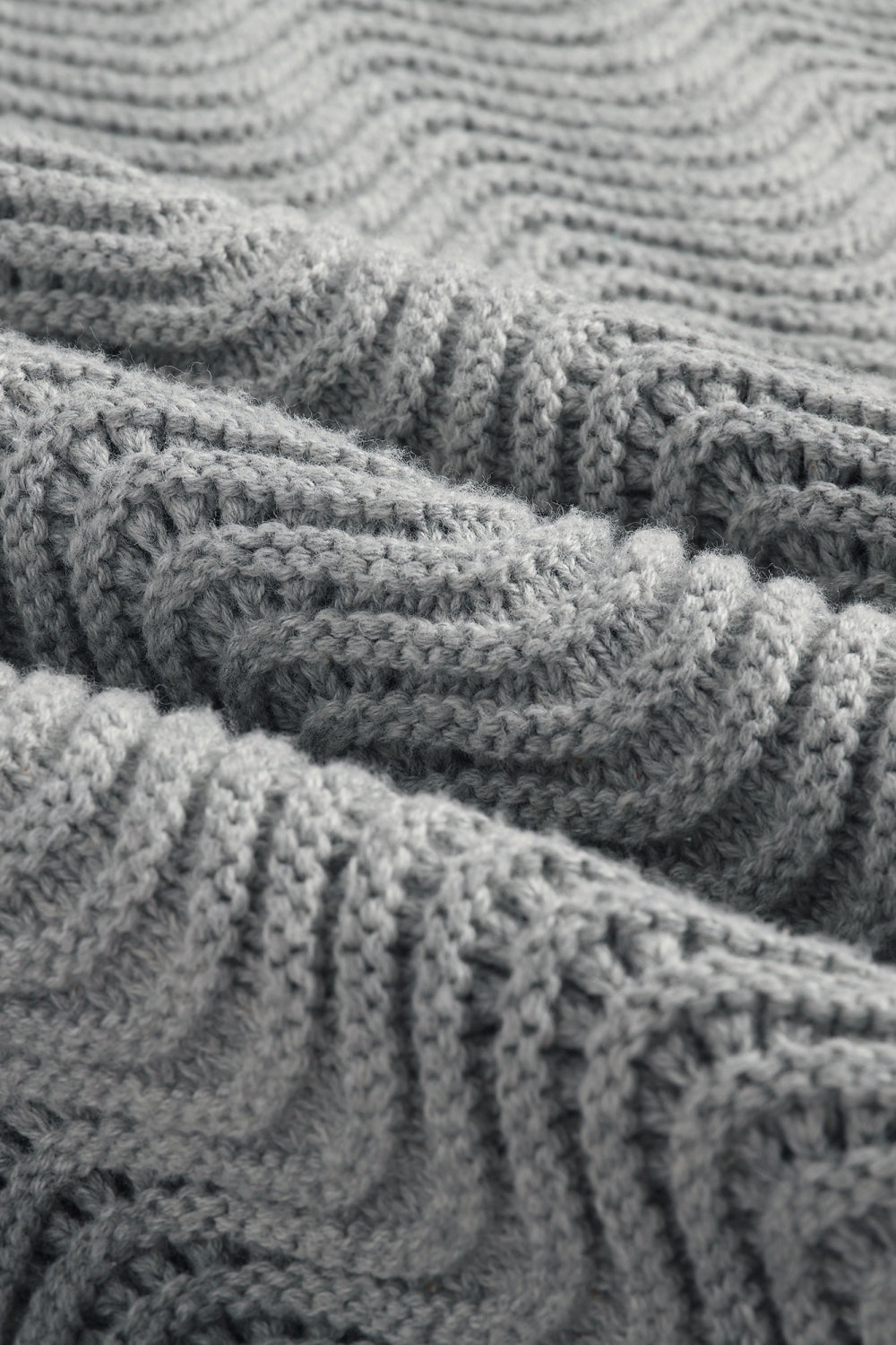 Grey Shale Stitch Sweater