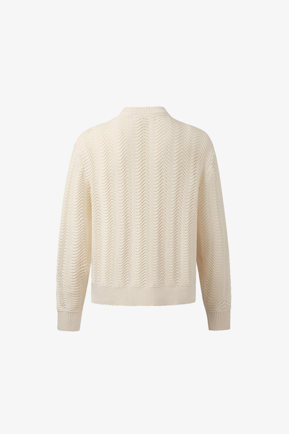 Cream Shale Stitch Sweater