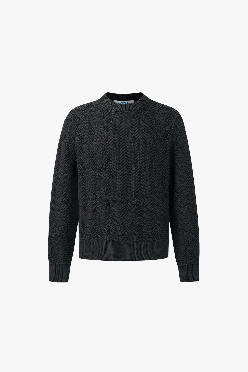 Black Shale Stitch Sweater